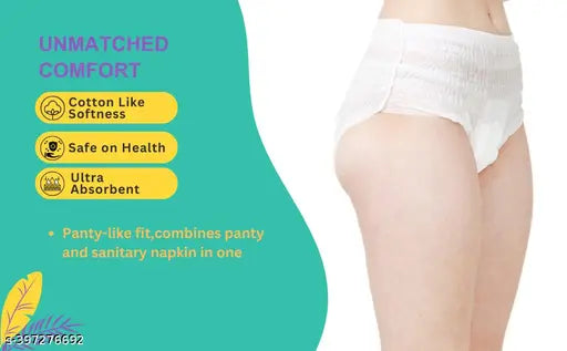 CareDone Extra Absorbent Disposable Period Panties for Women with 12Hr Protection 5 Panty (S/M) Sanitary Pad