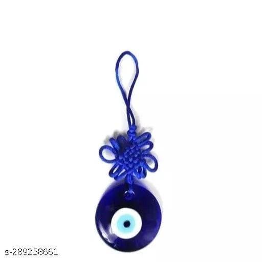 Blue Evil Eye Crystal Vastu Nazar Suraksha Evileye Double Horseshoe Ghode Ki Naal Thread - Springkart 