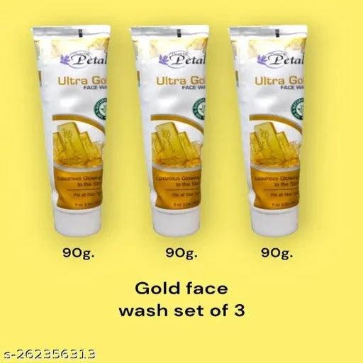 Gold face wash set of 3