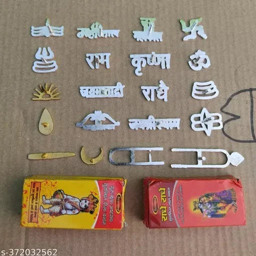 20 Shape of Forehead Tilak Stamp Free With 2 Chandan Box