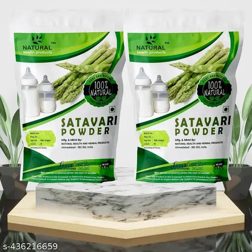 Pure Satavari Powder - Shatavari Powder For Breast Growth| Women - 100 Gram(Pack Of 2) Shatavari Churna - Springkart 