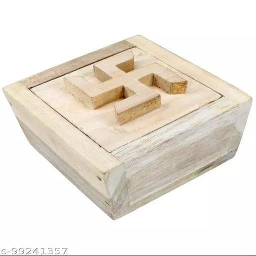 Sriparni Swastik Box Vastu Products For Wealth, Money, Finance Home Office (Wooden) - Springkart 