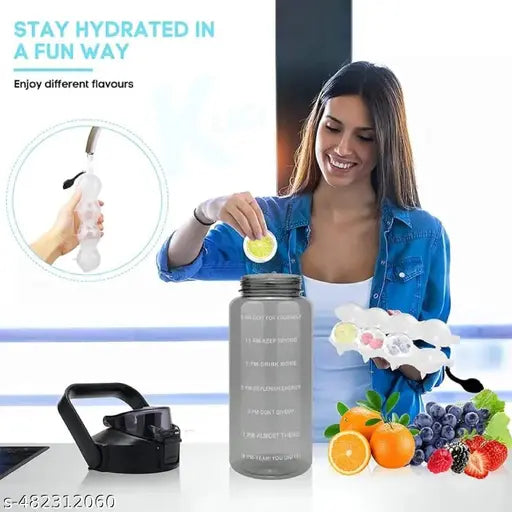 Plastic 2 Litter Water Bottle With Straw