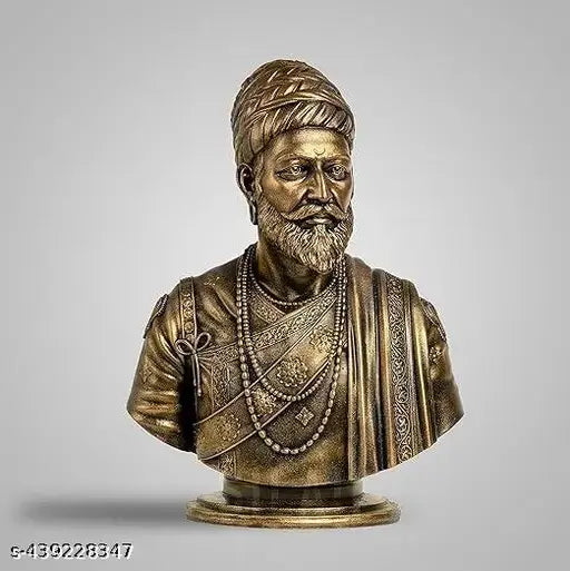 DAY CREATION Chhatrapati Shivaji Maharaj Sculpture - Antique Bronze Colour