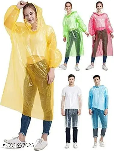 Pocket Size Disposable Raincoat for Men and Women for Travel Use | Easy to Carry Rain Card | Pocket Emergency Waterproof Rain Poncho | Rain Card Multicolor (pack of 5)