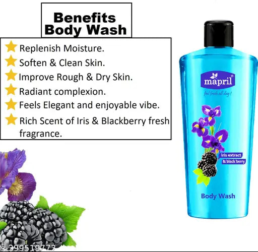 Body Wash for Men & Women Shower Gel for Whitening Soft, Smooth Healthy Moisturize Skin (250ml Each, Pack of 2,) - Springkart 