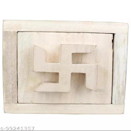 Sriparni Swastik Box Vastu Products For Wealth, Money, Finance Home Office (Wooden) - Springkart 