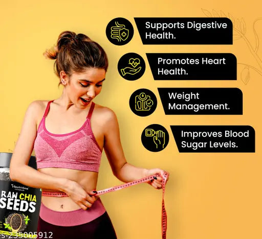 Chia Seeds - Omega-3 Rich, High Fiber Superfood for Energy & Weight Management - 1000gm" - Springkart 