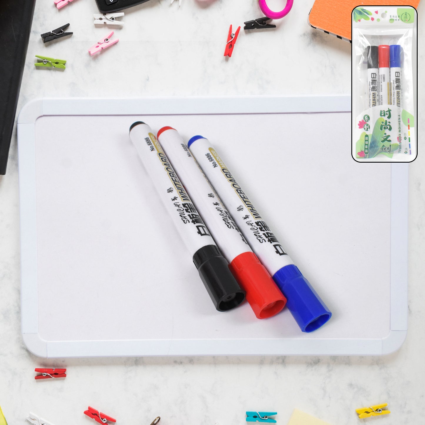 Mix Color Marker Pen Used In All Kinds Of School College (3 Pcs Set) - Springkart 
