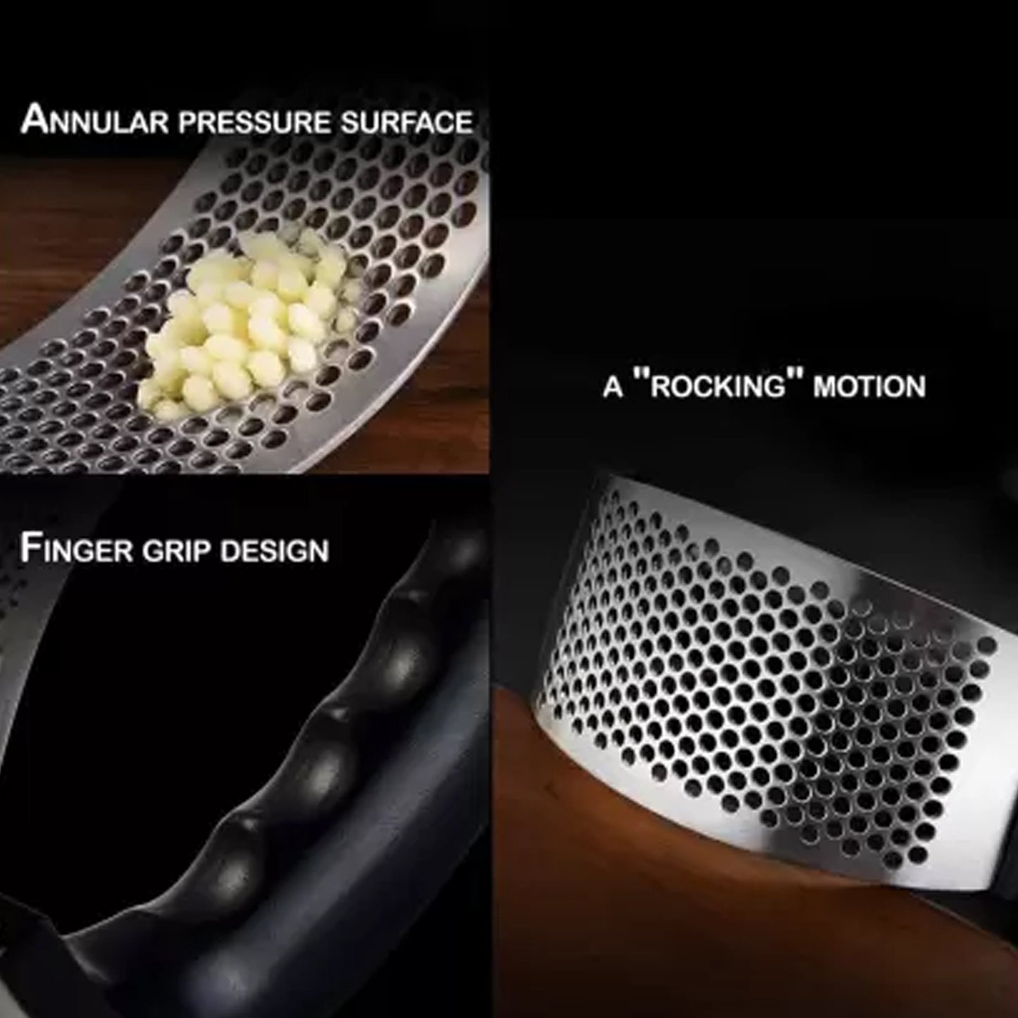 Stainless Steel Garlic Presser Crusher (Multicolor) - Springkart 