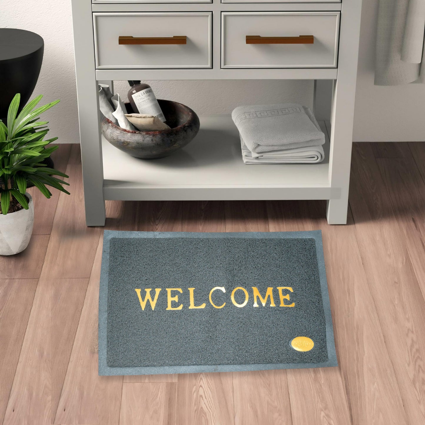 8822 Welcome Door Mat For Home Entrance Outdoor Mat Anti Slip Heavy Duty And Waterproof Easy To Clean For Entry For Bedroom Living Room (23x15 Inch) - Springkart 