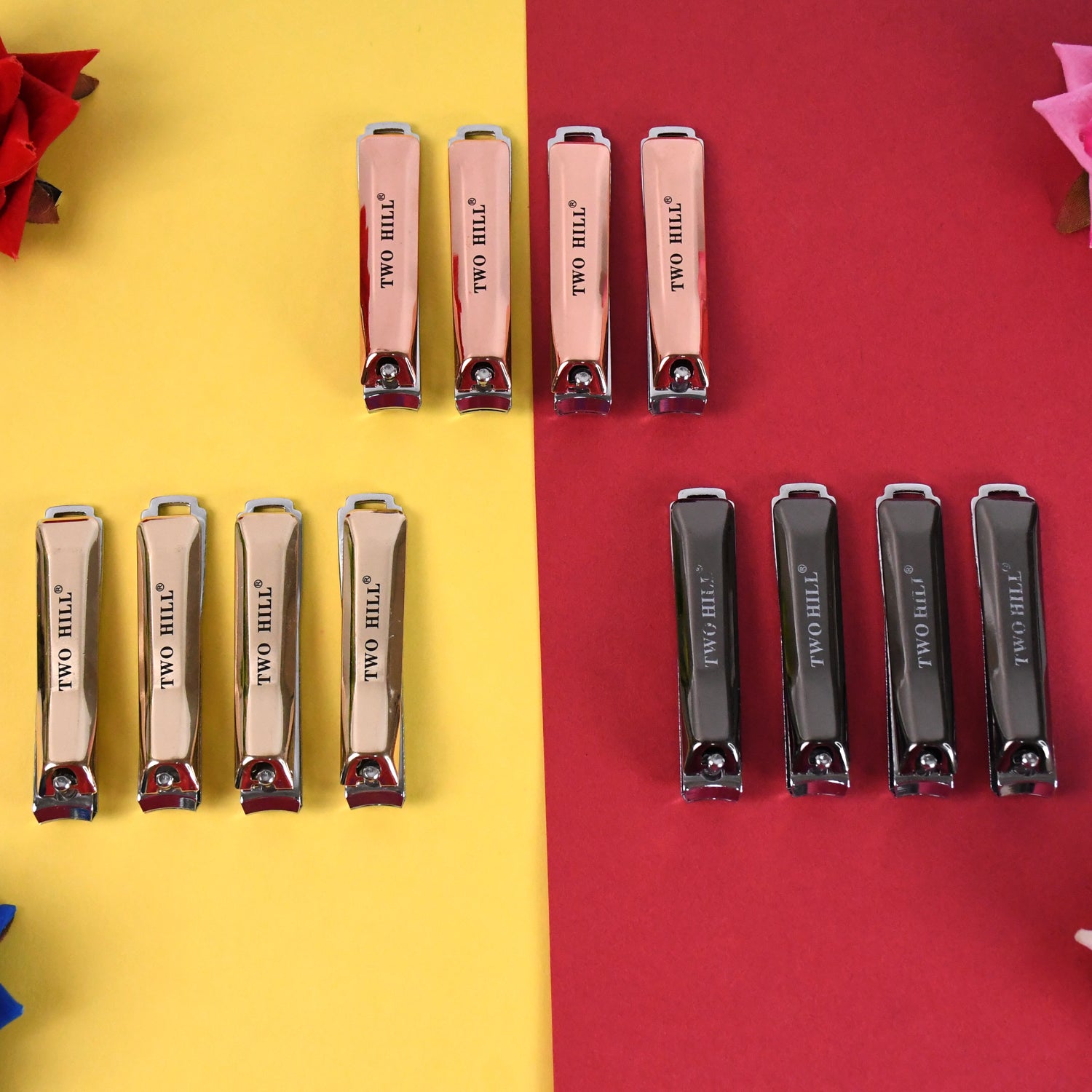 Stainless Steel Cute Nail Clipper With Nail Catcher Nail File (12 Pcs Set Mix Design) - Springkart 