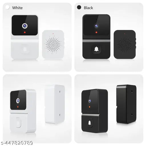 Smart Wifi Door Bell, wireless Doorbell with Camera, HD Resolution, Voice Intercom, Smartphone Video Call Notifications