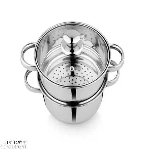 Urban Spoon Stainless Steel Steamer Set With Lid 2 Tier -  - Dia - 20 Cm - 2.5 Liter