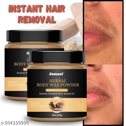 Sandalwood Wax Powder, Women & Men, Magic Wax Powder, Not only Removes Hair But also Nourishes (Pack 2) - Springkart 