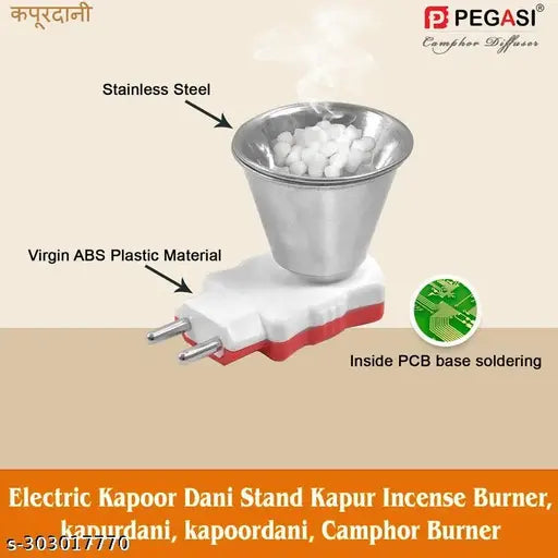 Electric Kapoor Dani Stand Kapur Incense Burner