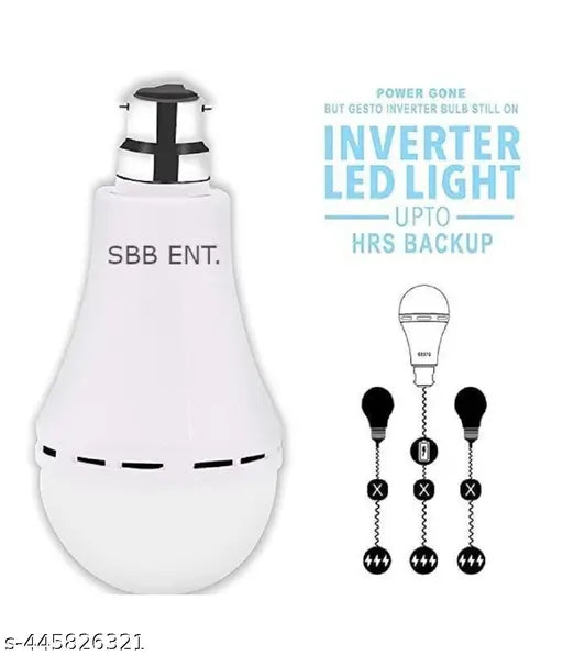 Emergency Rechargeable Led Inverter Bulb 12 Watt Pack Of 3 , Inverter Ac Dc Bulb