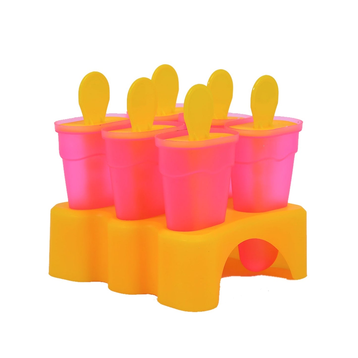 Kulfi Maker Moulds Set Plastic Homemade Kulfi Mould 6pcs Set For Freezer Use - Springkart 