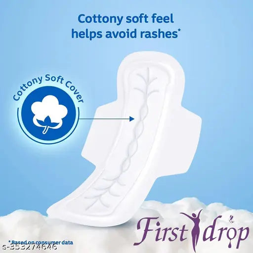 First drop Jumbo XXL Soft Thin Dry Cottony Sanitary Napkin Pad With Wing For Women Suitable for Heavy flow | With LeakLock Technology