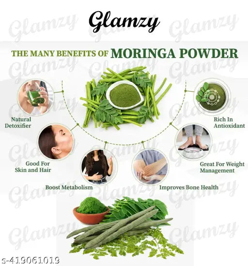 Zidella Organic Moringa Powder for Skin | Hair | Weight loss - moringa plant powder, organic moringa powder, moringa leaf powder, moringa leaves powder, drumstick powder, drumstick leaves powder - 100gm