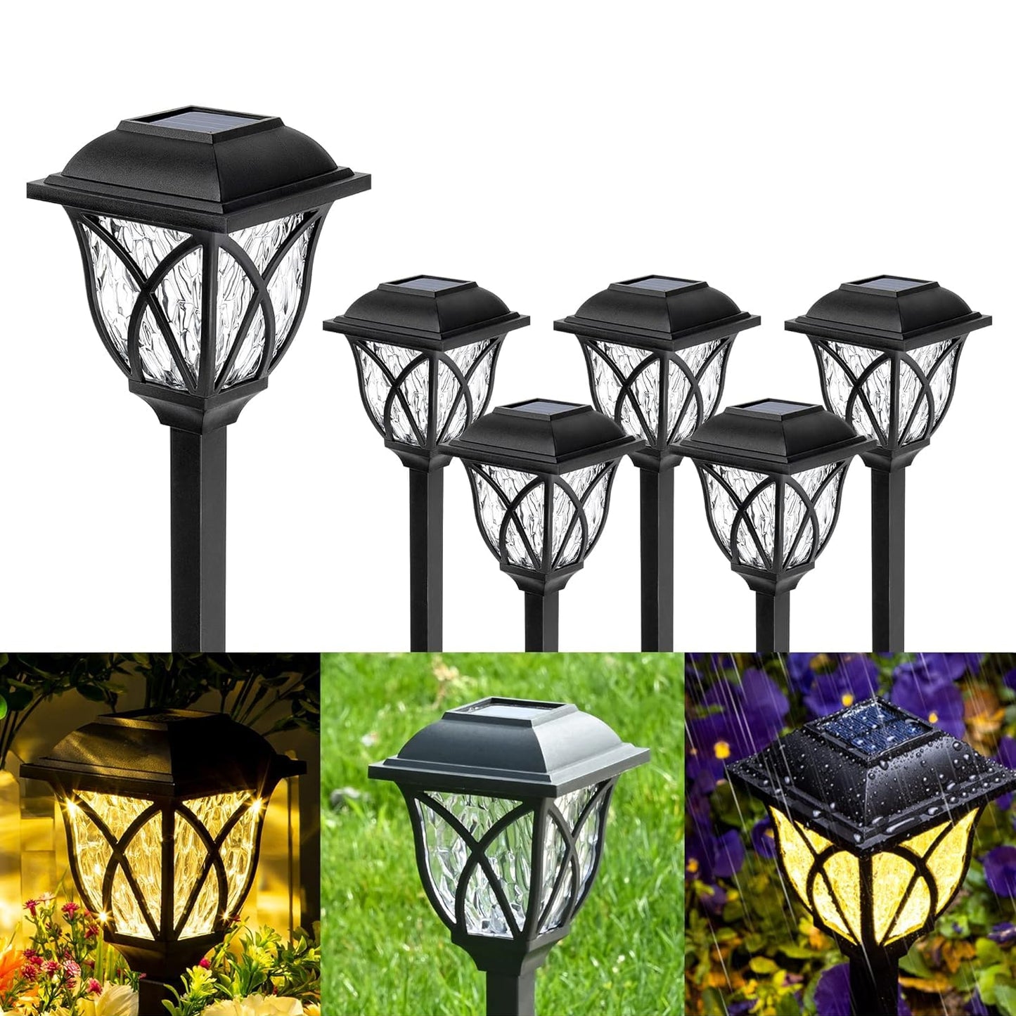 Solar Pathway Lights Outdoor Garden Lights (2 Pcs Set) - Springkart 