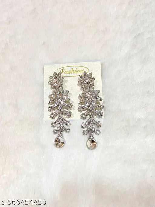 White Silver Plated Jewellery Set For Women (1433)