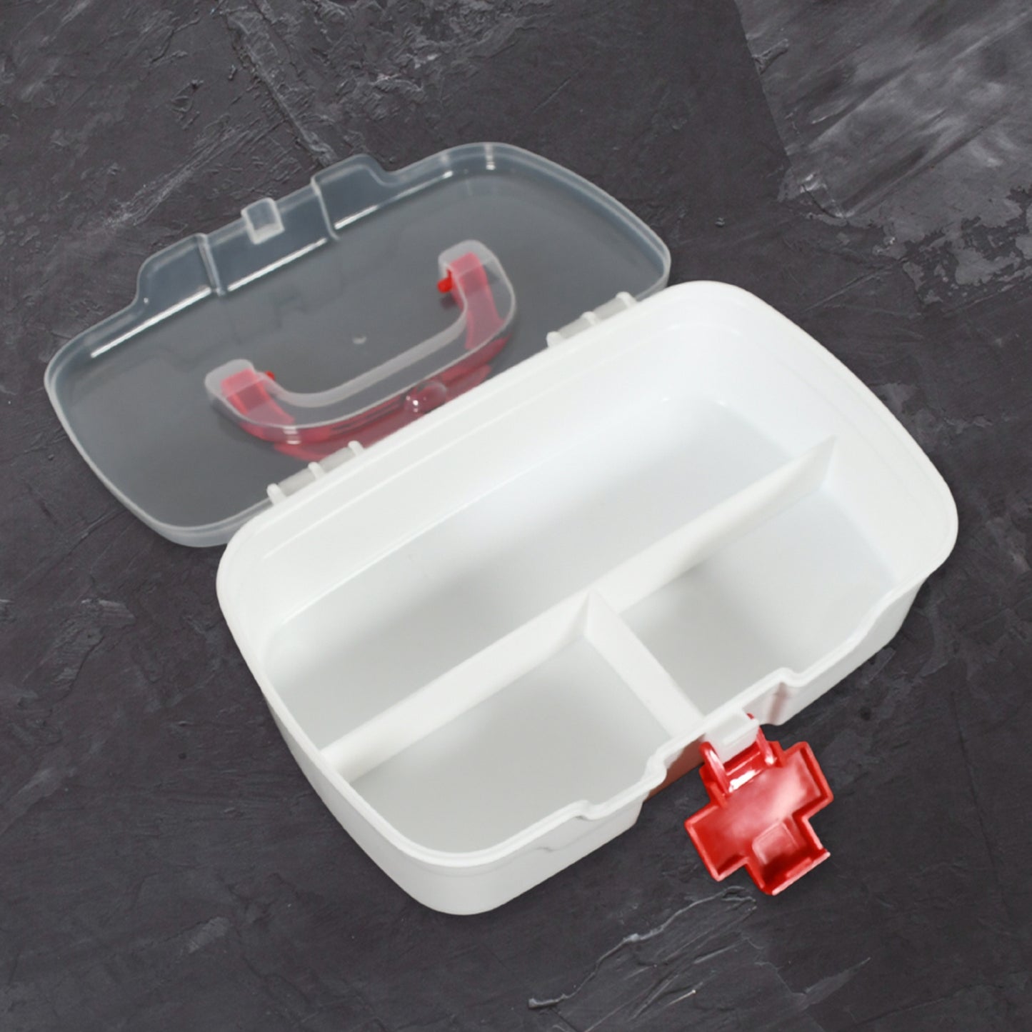 12734 Medical Box 1 Piece Indoor Outdoor Medical Utility Medicine Storage Box Detachable Tray Medical Box Multi Purpose Regular Medicine First Aid Box With Handle Transparent Lid - Springkart 