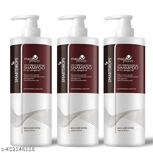 maca system hair shampoo | maca essence moisture shampoo | Collagen Hair Treatment shampoo with Argan Oil for Intense Hydration and Repair shampoo - 100ml (Pack of 3)