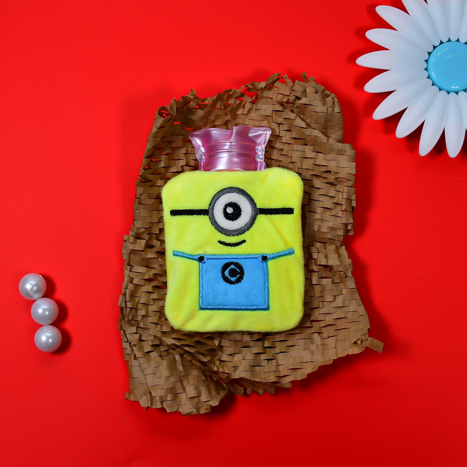 6506 Minions Small Hot Water Bag With Cover For Pain Relief Neck Shoulder Pain And Hand Feet Warmer Menstrual Cramps. - Springkart 