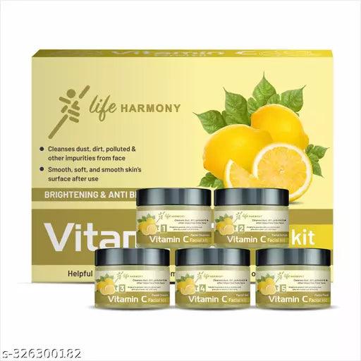 Vitamin C Oil Enriched Skin Whitening Facial kit For unisex (5 x 50 g) Facial Kit,