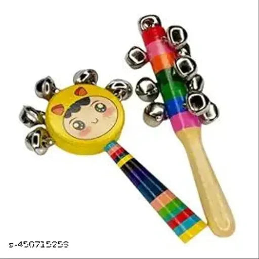 Rattle Toys Wooden Non Toxic Colorful Rattle Toys for New Born Baby