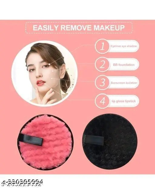 3 Makeup Removal Reusable Cleansing Pads, Easily Removes Face & Eye - Springkart 