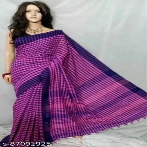 cotton check saree - Springkart 