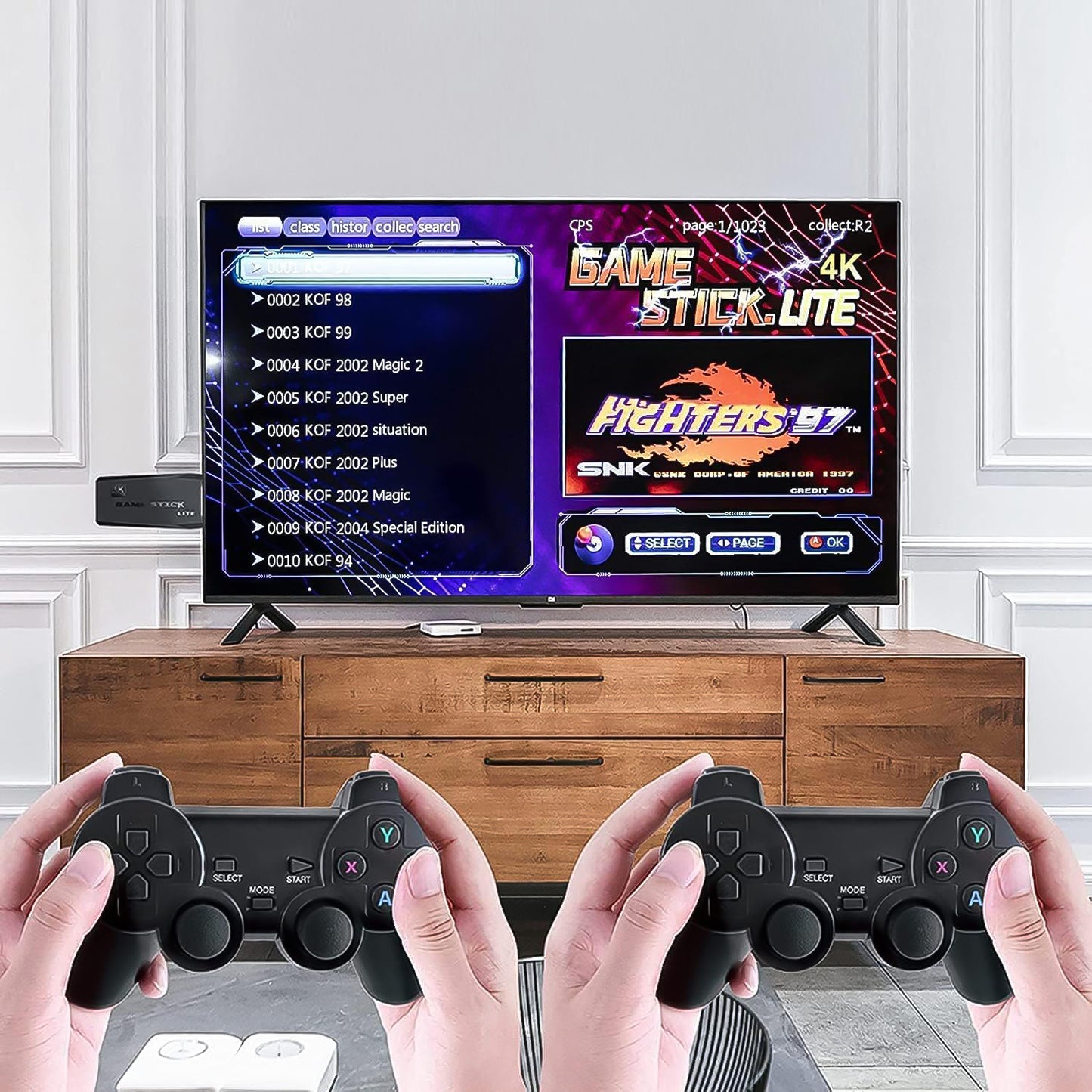 Wireless Controller Gamepad With 10000+ Games 4k Ultra Hd Game Sticks Output And 2.4ghz Wireless Controller Video Games With 64gb Memory Card (1 Set) - Springkart 