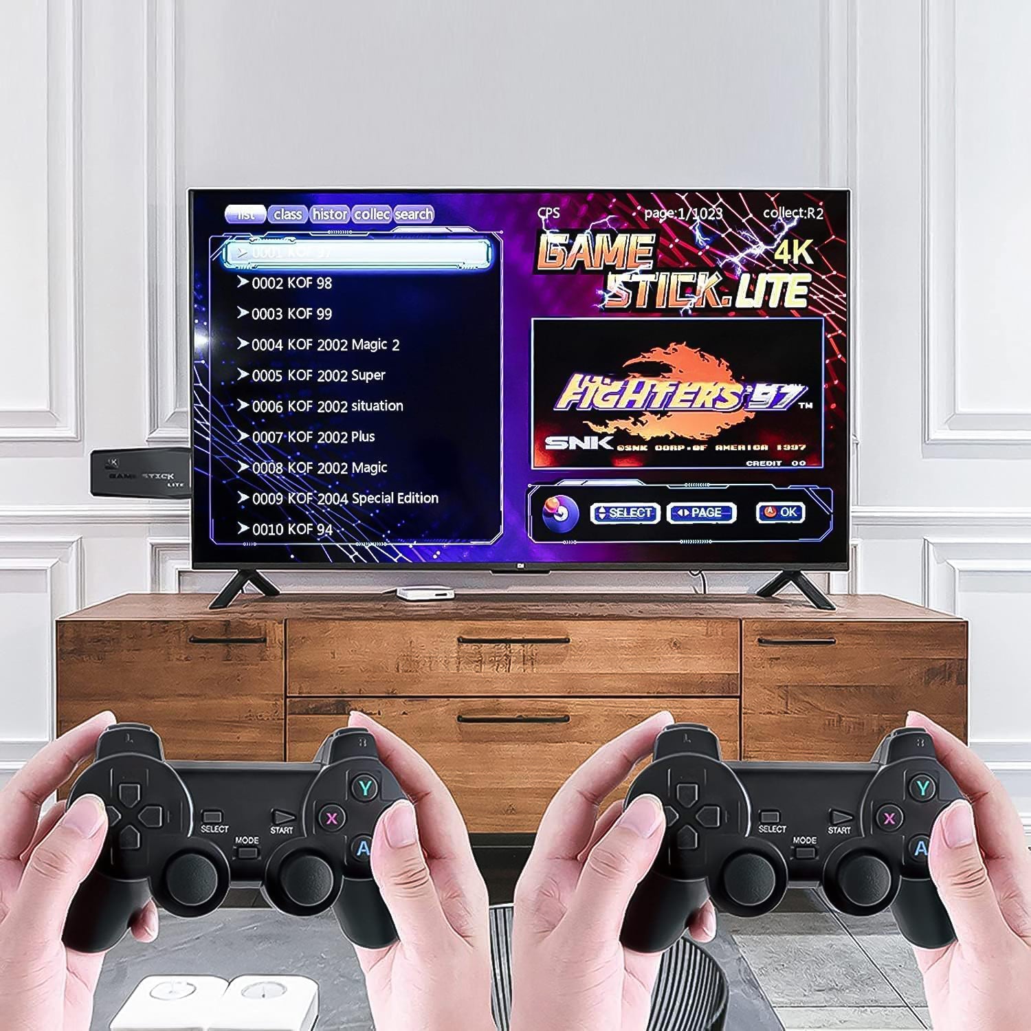 Wireless Controller Gamepad With 10000+ Games 4k Ultra Hd Game Sticks Output And 2.4ghz Wireless Controller Video Games With 64gb Memory Card (1 Set) - Springkart 