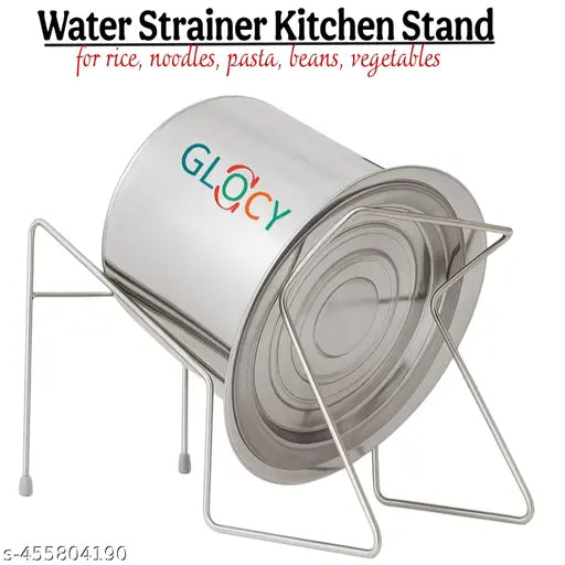 Premium Stainless Steel Water Drainer Stand | Multipurpose Strainer for Rice, Pasta, Noodles, vegetable & Beans | Rust-Free Kitchen Sink Drainer Basket Stand# kitchen rack