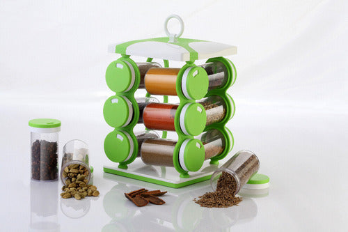 Spice jar Set - Food Grade Plastic 12pcs Spice jar (Brown Box) - Springkart 