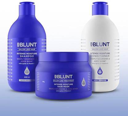 BBlunt Intense Moisture Shampoo 300ml + Intense Moisture Hair Mask 250g + Intense Moisture Conditioner 250g (3 Items in the set)