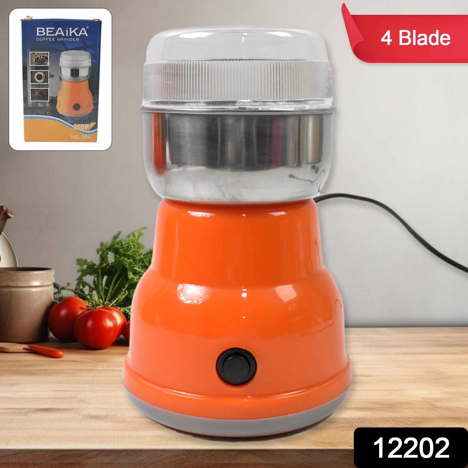Multi Function Electric Small Food Grinder Grain Grinder (100-200w 4 Blade 1 Pc) - Springkart 