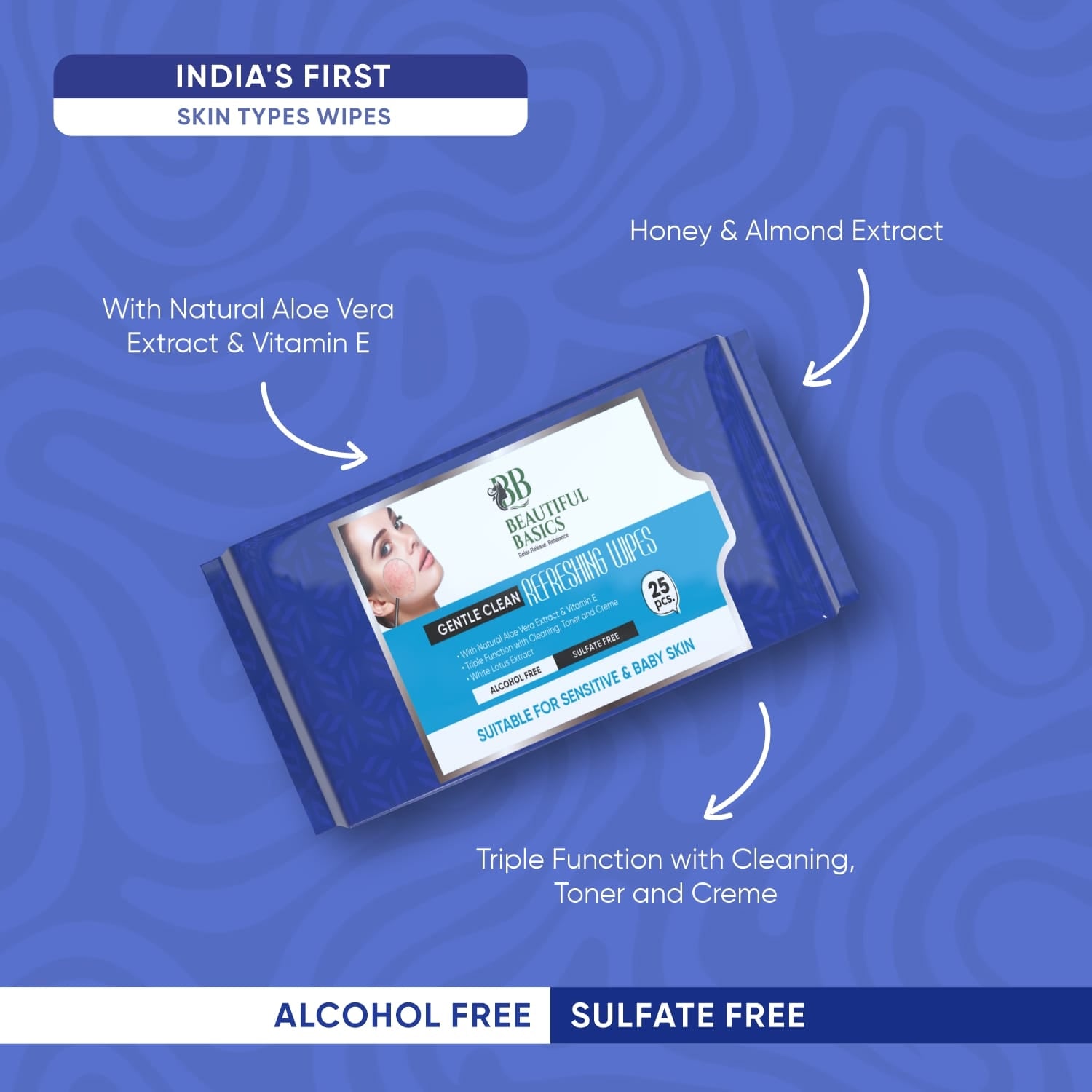 Refreshing Wet Wipes For Face Facial Cleansing Refreshing Skin Hydration Soothing For Skin Ph Balance Alcohol Free Nourishing With Fruit Extract 25 Wipes - Springkart 