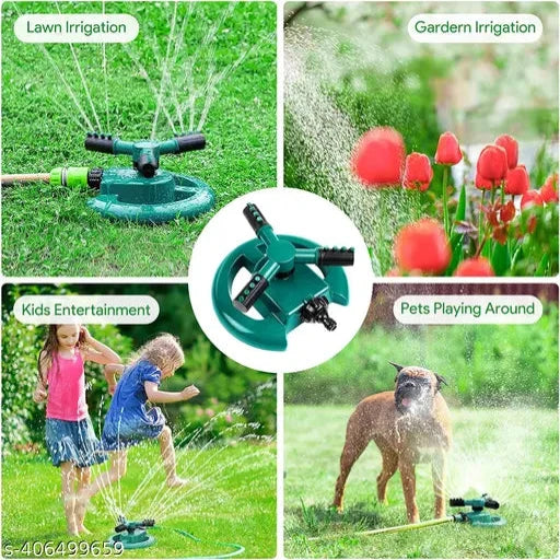 Lawn Sprinkler Garden Sprinkler Automatic 360 Rotating Adjustable Large Area