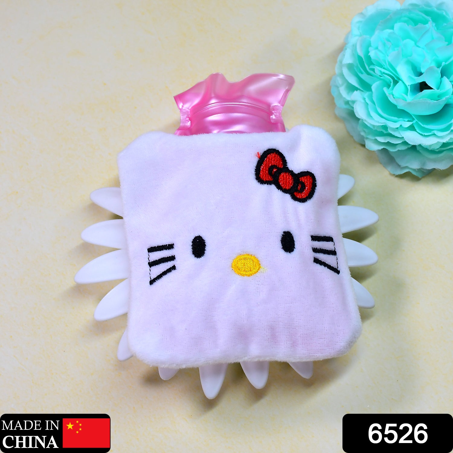 6526 White Hello Kitty Small Hot Water Bag With Cover For Pain Relief Neck Shoulder Pain And Hand Feet Warmer Menstrual Cramps. - Springkart 