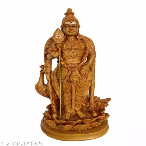 Sri Murugan with Peacock Statue Idol 24cm - Springkart 