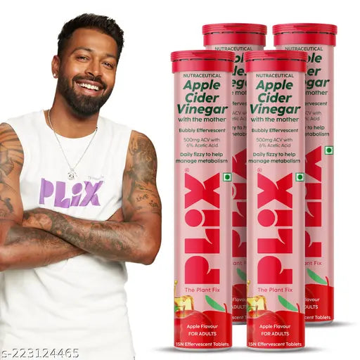 Apple Cider Vinegar Effervescent| Vitamin B6 & B12 | Pack of 4 (Apple) - Springkart 