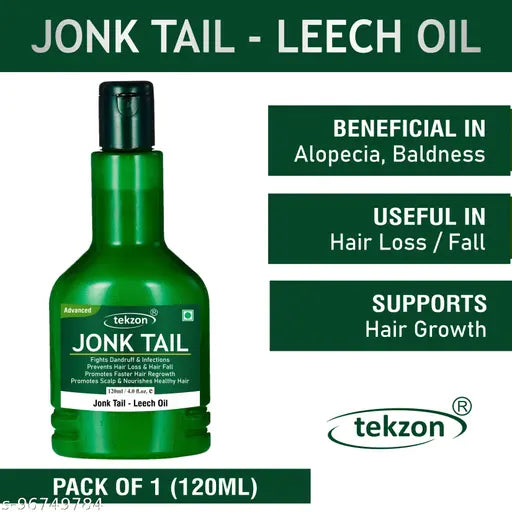 tekzon Jonk Oil - Leech Tail for Hair Growth, Hair Fall Control Hair Oil (120 ml) - Springkart 
