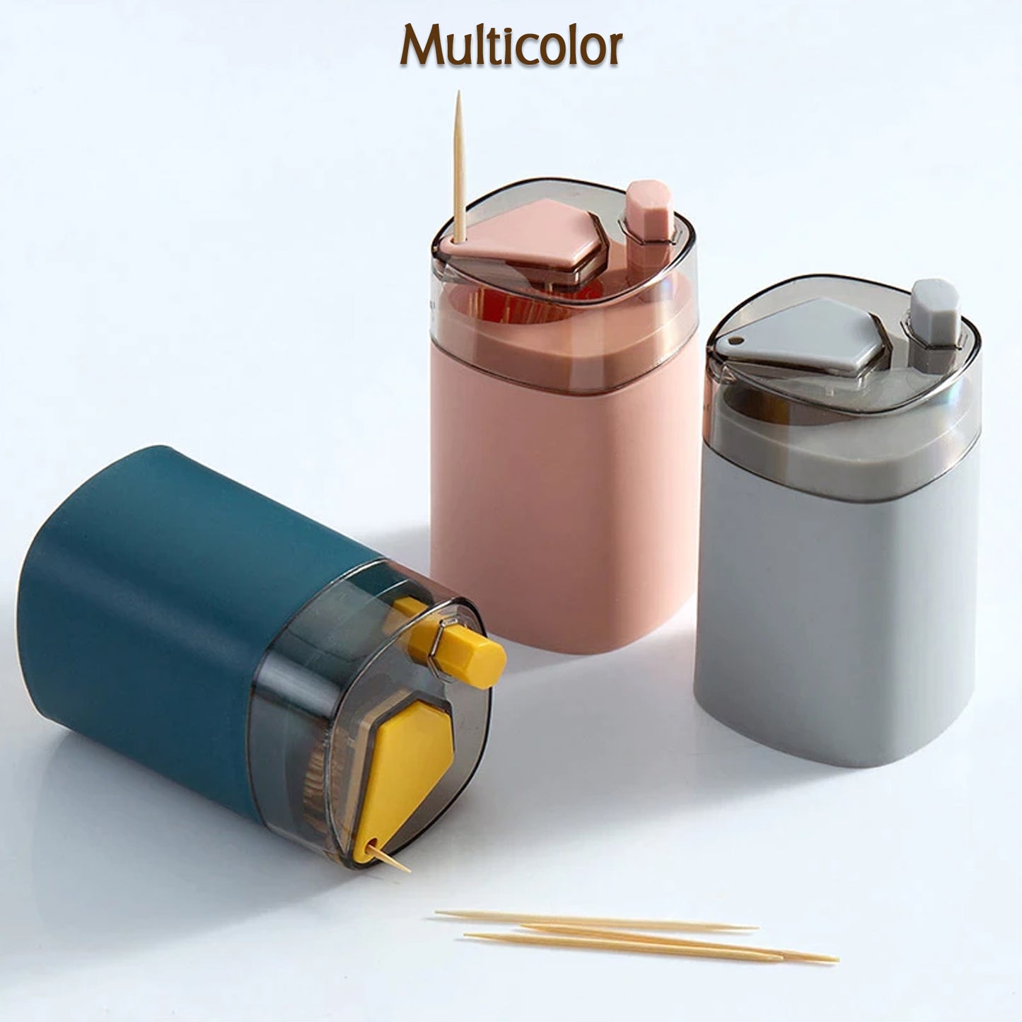 4005l Toothpick Holder Dispenser Pop-up Automatic Toothpick Dispenser For Kitchen Restaurant Thickening Toothpicks Container Pocket Novelty Safe Container Toothpick Storage Box. - Springkart 