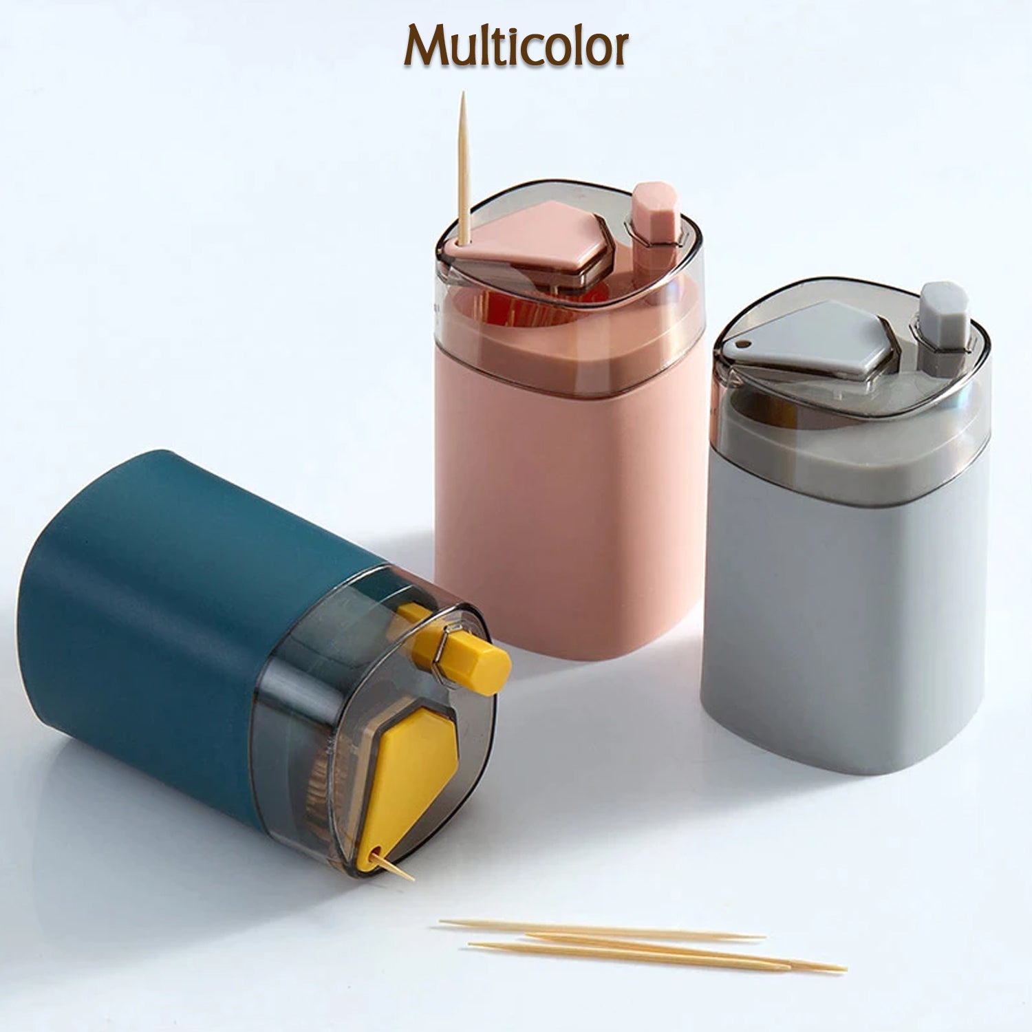 4005l Toothpick Holder Dispenser Pop-up Automatic Toothpick Dispenser For Kitchen Restaurant Thickening Toothpicks Container Pocket Novelty Safe Container Toothpick Storage Box. - Springkart 