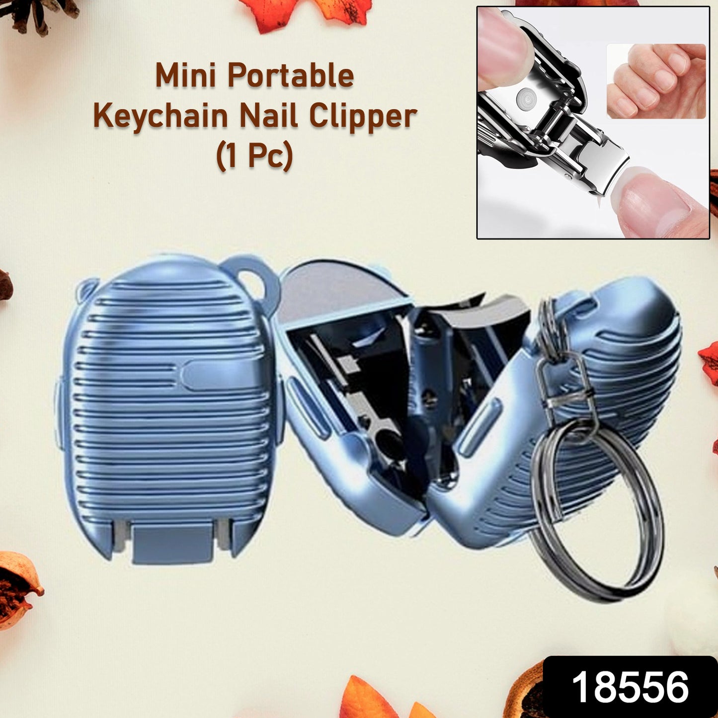 Keychain Nail Clipper Small Nail Clippers Multicolor (1 Pc) - Springkart 
