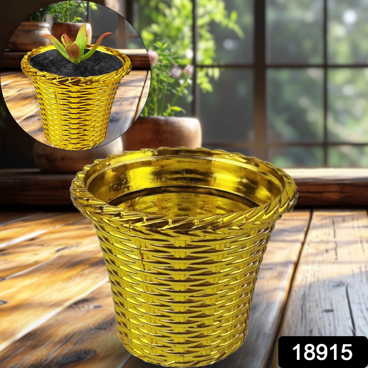 Plastic Flower Valencia (Pot) Home And Outdoor (1 Pc) - Springkart 