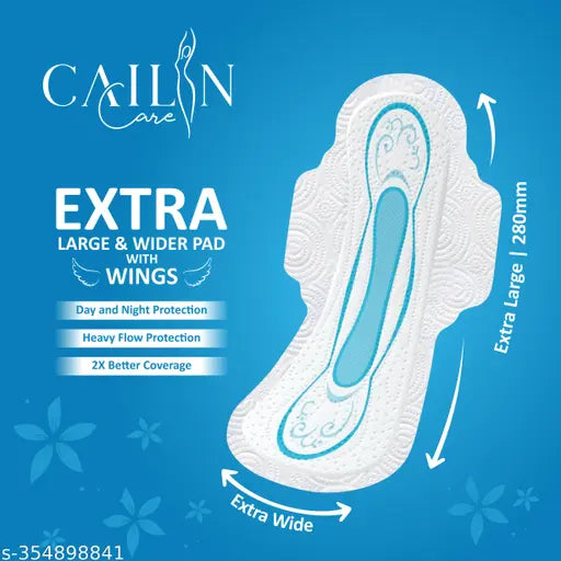 Cailin Care Extra Dry Heavy Flow Protection Sanitary Pad Sanitary Napkin (Size - 280mm | XXL) (Combo of 1 Packet) (Total 40 Pads)